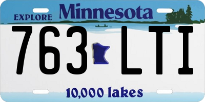 MN license plate 763LTI