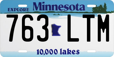 MN license plate 763LTM