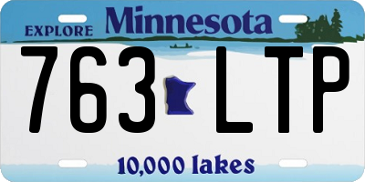 MN license plate 763LTP