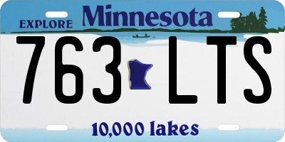 MN license plate 763LTS
