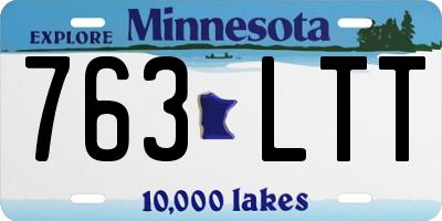 MN license plate 763LTT