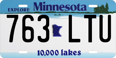MN license plate 763LTU