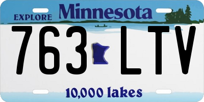 MN license plate 763LTV