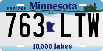 MN license plate 763LTW