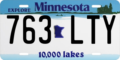 MN license plate 763LTY