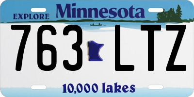 MN license plate 763LTZ