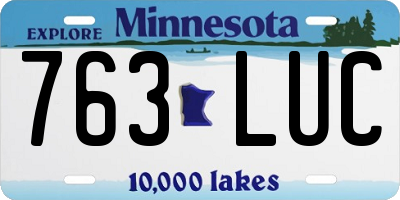 MN license plate 763LUC