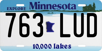 MN license plate 763LUD