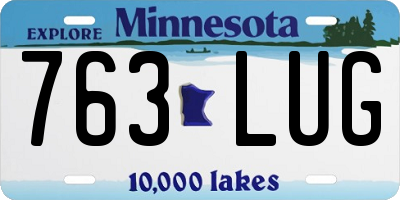 MN license plate 763LUG
