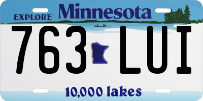 MN license plate 763LUI