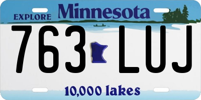 MN license plate 763LUJ