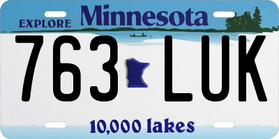 MN license plate 763LUK