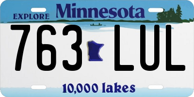 MN license plate 763LUL
