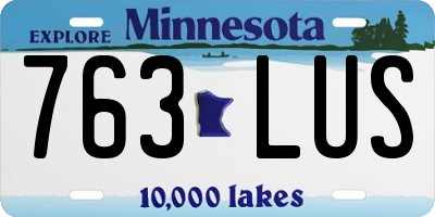 MN license plate 763LUS