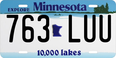 MN license plate 763LUU