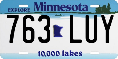 MN license plate 763LUY