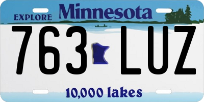 MN license plate 763LUZ