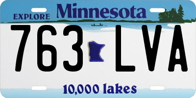 MN license plate 763LVA