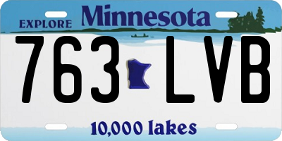 MN license plate 763LVB