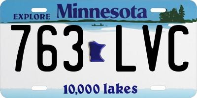 MN license plate 763LVC