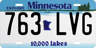 MN license plate 763LVG