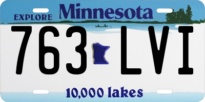 MN license plate 763LVI