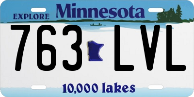 MN license plate 763LVL