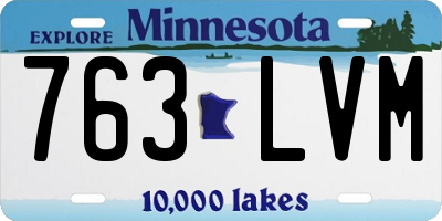 MN license plate 763LVM