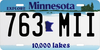 MN license plate 763MII