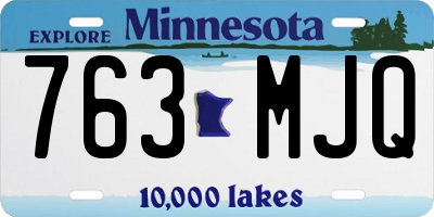 MN license plate 763MJQ