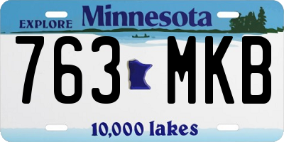 MN license plate 763MKB
