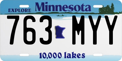 MN license plate 763MYY