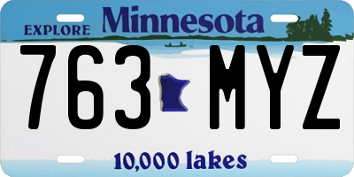MN license plate 763MYZ