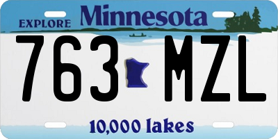 MN license plate 763MZL