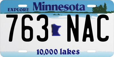 MN license plate 763NAC