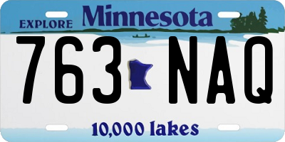 MN license plate 763NAQ