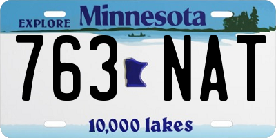 MN license plate 763NAT