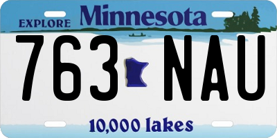 MN license plate 763NAU