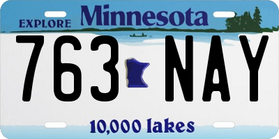 MN license plate 763NAY