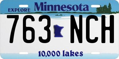 MN license plate 763NCH
