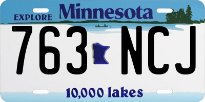 MN license plate 763NCJ