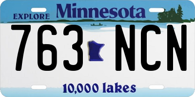 MN license plate 763NCN