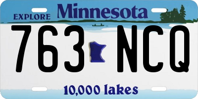 MN license plate 763NCQ