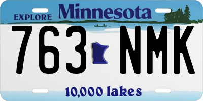 MN license plate 763NMK