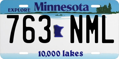 MN license plate 763NML