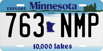 MN license plate 763NMP