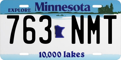 MN license plate 763NMT