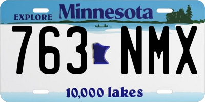 MN license plate 763NMX