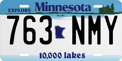 MN license plate 763NMY