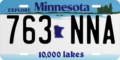 MN license plate 763NNA